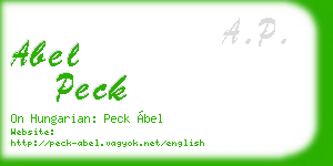 abel peck business card